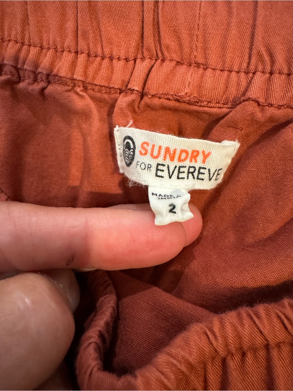Sundry for Evereve Rust Drawstring Skirt - Picture 3 of 4